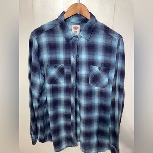 Blue Plaid Dickies button up